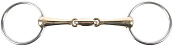 Harry's Horse dubbelgebroken watertrens gold brass o-link 20 mm  