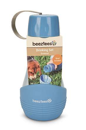 Beeztees draagbare drinkset Aventura blauw 850 ml