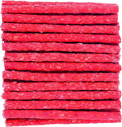 Munchy sticks 12,5 cm (10 mm) rood 100 st