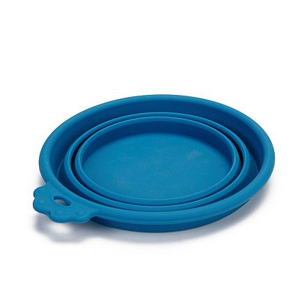 Beeztees Inklapbare Voer- en Drinkbak Blauw Ø 17 cm