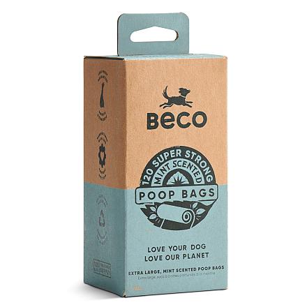 Beco Pets Poepzakjes Gerecycled Mint Geur<br> 8 x 15 st